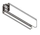 [JA100N] Carril TRIF. 1m NEGRO